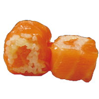 Rollito de salmón con queso